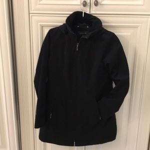 Jones NY rain 3/4 length coat with hood.